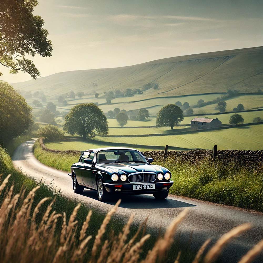 Jaguar XJ8 campagne anglaise